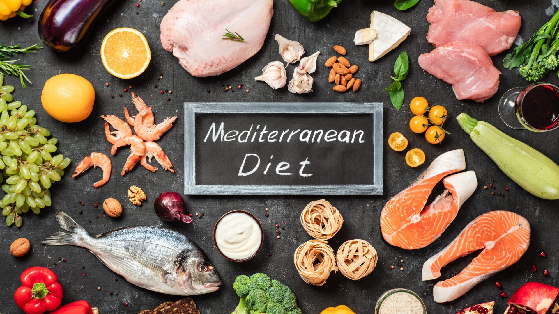 What are the main foods in a Mediterranean diet?